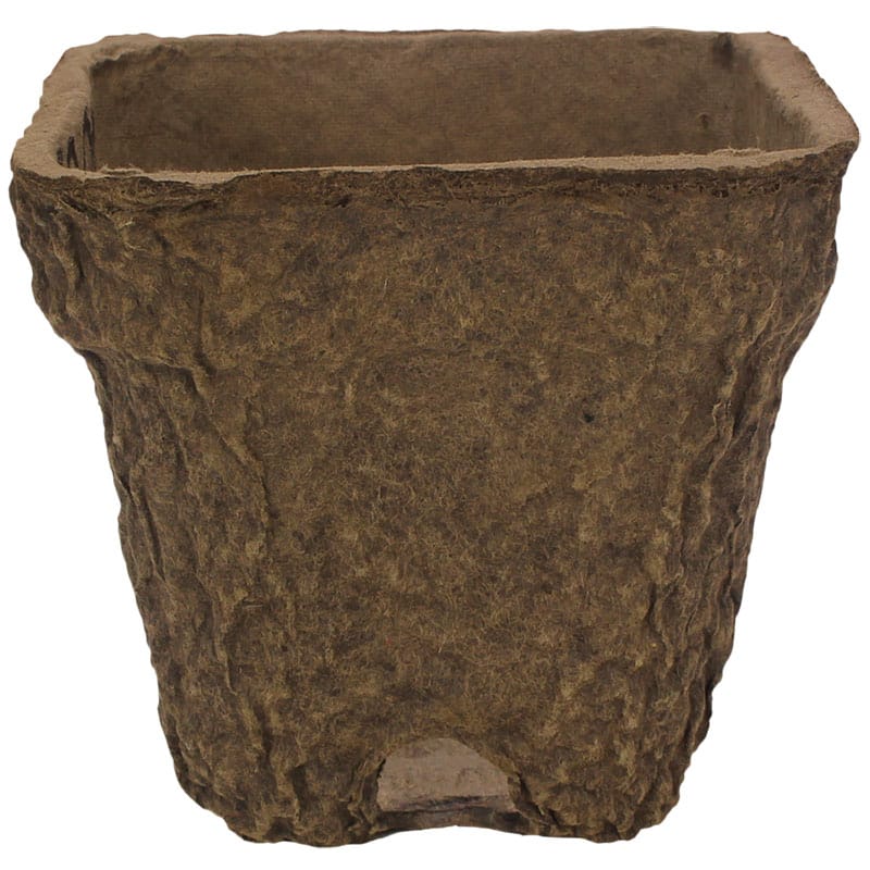 4 Inch FiberGrow Square Pot - 400 per case - Peat Pot